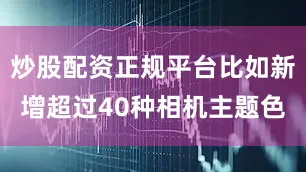 炒股配资正规平台比如新增超过40种相机主题色