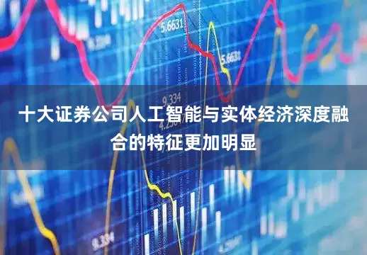 十大证券公司人工智能与实体经济深度融合的特征更加明显